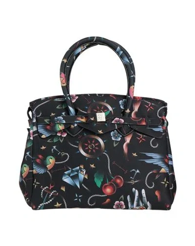 Save My Bag Woman Handbag Black Size - Polyamide, Elastane