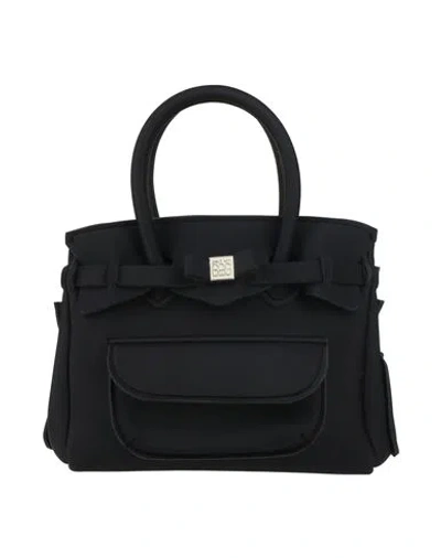 Save My Bag Woman Handbag Black Size - Polyamide, Elastane In Blue
