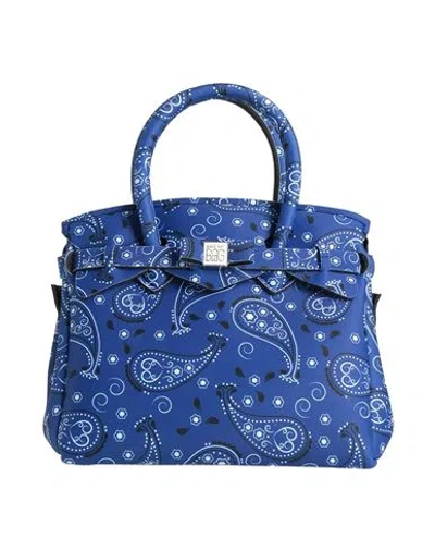 Save My Bag Woman Handbag Bright Blue Size - Polyamide, Elastane