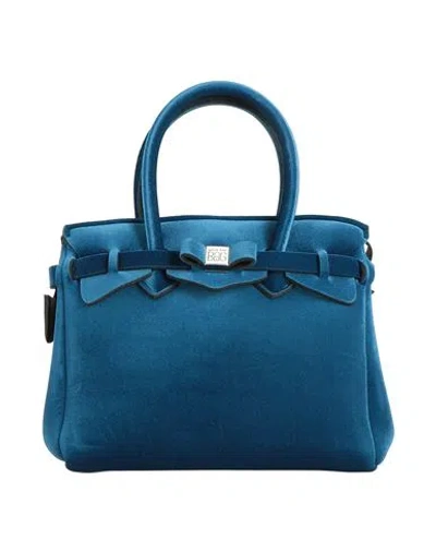 Save My Bag Woman Handbag Bright Blue Size - Polyamide, Elastane