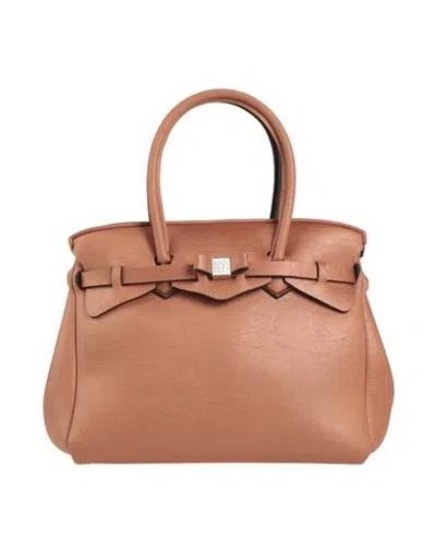 Save My Bag Woman Handbag Brown Size - Polyamide, Elastane