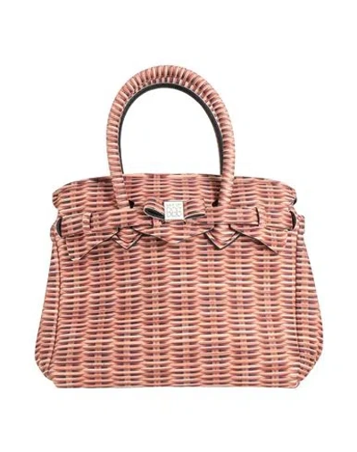 Save My Bag Woman Handbag Brown Size - Polyamide, Elastane