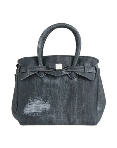 Save My Bag Woman Handbag Charcoal Size - Polyamide, Elastane, Polyester In Gray