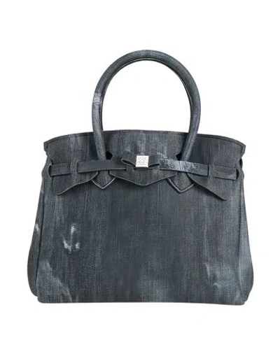 Save My Bag Woman Handbag Charcoal Size - Polyamide, Elastane, Polyester In Gray