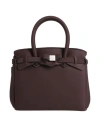 Save My Bag Woman Handbag Chocolate Brown Size - Peek (polyether - Ether - Ketone), Polyamide, Elast