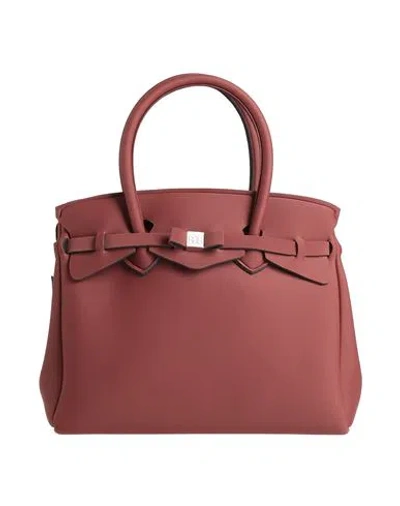 Save My Bag Woman Handbag Chocolate Brown Size - Peek (polyether - Ether - Ketone), Polyamide, Elast