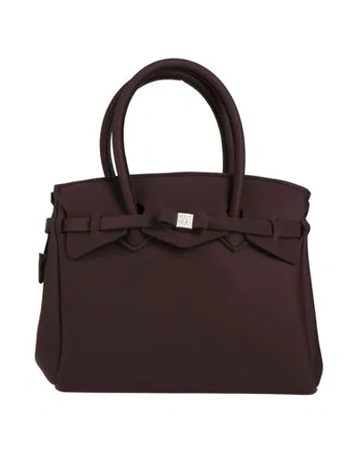 Save My Bag Woman Handbag Chocolate Brown Size - Polyamide, Elastane