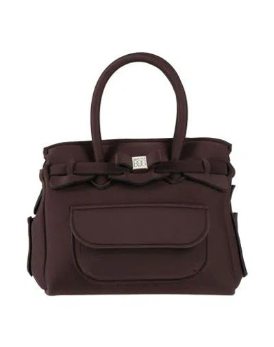 Save My Bag Woman Handbag Chocolate Brown Size - Polyamide, Elastane