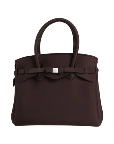 Save My Bag Woman Handbag Dark Brown Size - Peek (polyether - Ether - Ketone), Polyamide, Elastane