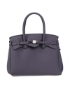 Save My Bag Woman Handbag Dark Purple Size - Peek (polyether - Ether - Ketone), Polyamide, Elastane