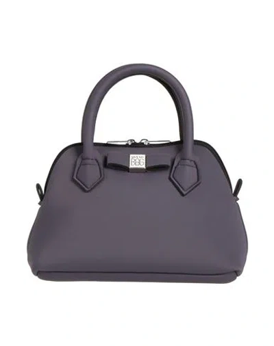 Save My Bag Woman Handbag Dark Purple Size - Peek (polyether - Ether - Ketone), Polyester, Elastane