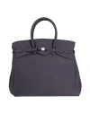 Save My Bag Woman Handbag Dark Purple Size - Polyamide, Elastane