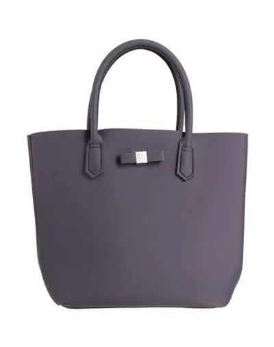 Save My Bag Woman Handbag Dark Purple Size - Polyamide, Elastane