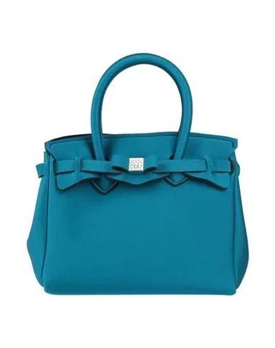 Save My Bag Woman Handbag Deep Teal Size - Polyamide, Elastane In Green