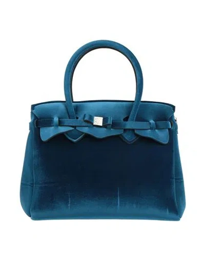 Save My Bag Woman Handbag Deep Teal Size - Polyamide, Elastane In Green