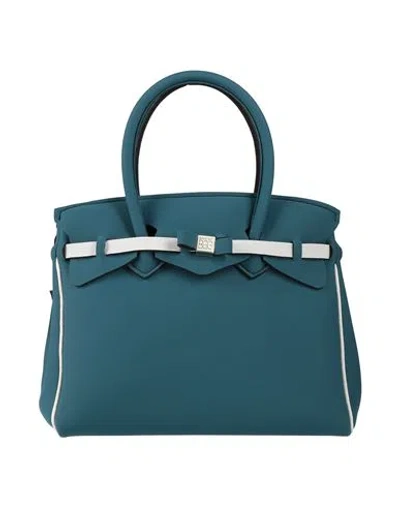 Save My Bag Woman Handbag Deep Teal Size - Polyamide, Elastane In Green