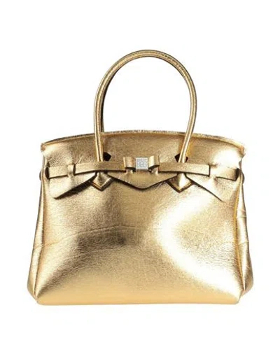 Save My Bag Woman Handbag Gold Size - Peek (polyether - Ether - Ketone), Polyester, Elastane
