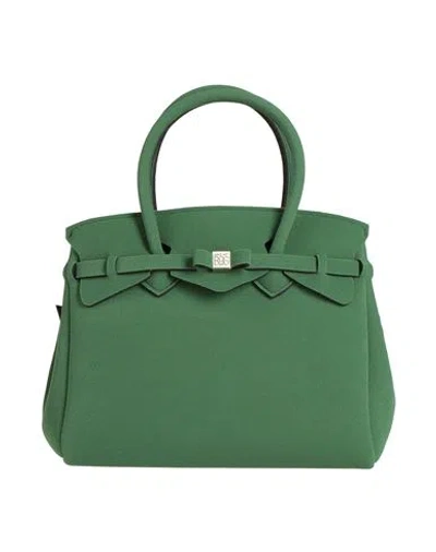 Save My Bag Woman Handbag Green Size - Polyamide, Elastane
