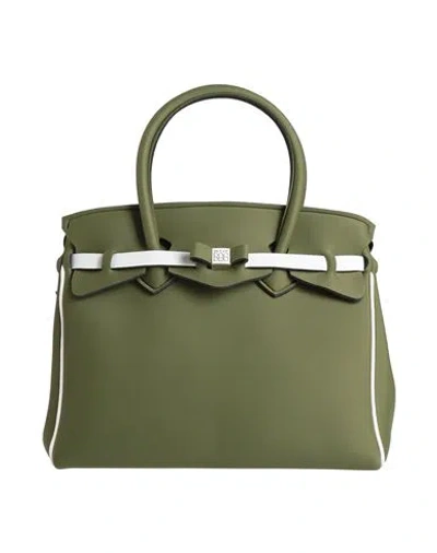 Save My Bag Woman Handbag Green Size - Polyamide, Elastane