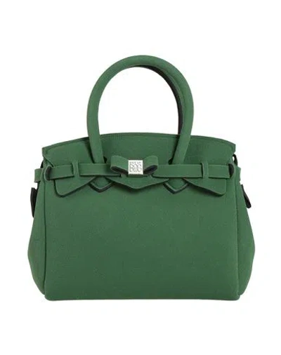 Save My Bag Woman Handbag Green Size - Polyamide, Elastane