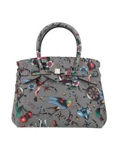 Save My Bag Woman Handbag Grey Size - Peek (polyether - Ether - Ketone), Polyester, Elastane