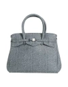 Save My Bag Woman Handbag Grey Size - Polyamide, Elastane In Gray