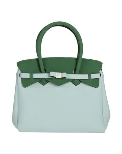 Save My Bag Woman Handbag Light Green Size - Polyamide, Elastane
