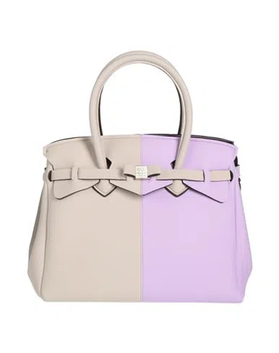 Save My Bag Woman Handbag Light Grey Size - Polyamide, Elastane