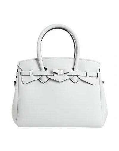 SAVE MY BAG SAVE MY BAG WOMAN HANDBAG LIGHT GREY SIZE - PEEK (POLYETHER - ETHER - KETONE), POLYAMIDE, ELASTANE