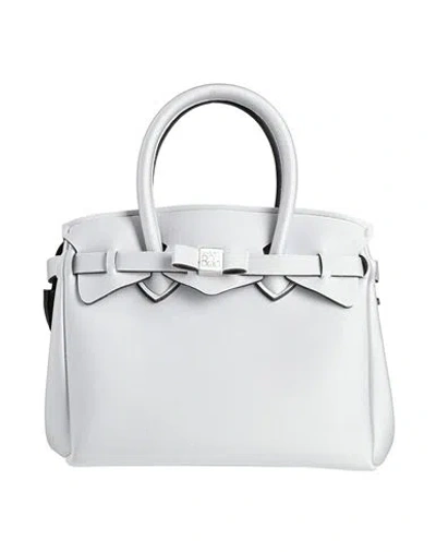 SAVE MY BAG SAVE MY BAG WOMAN HANDBAG LIGHT GREY SIZE - POLYAMIDE, ELASTANE