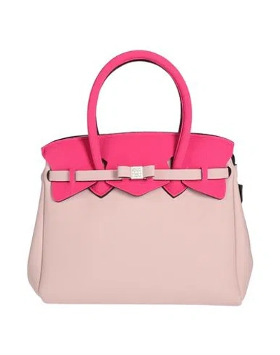 Save My Bag Woman Handbag Light Pink Size - Polyamide, Elastane