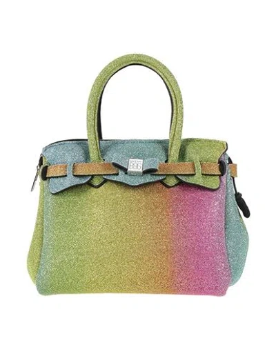 Save My Bag Woman Handbag Lime Green Size - Polyamide, Elastane, Polyester