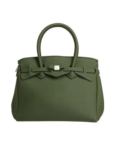 Save My Bag Woman Handbag Military Green Size - Peek (polyether - Ether - Ketone), Polyamide, Elasta