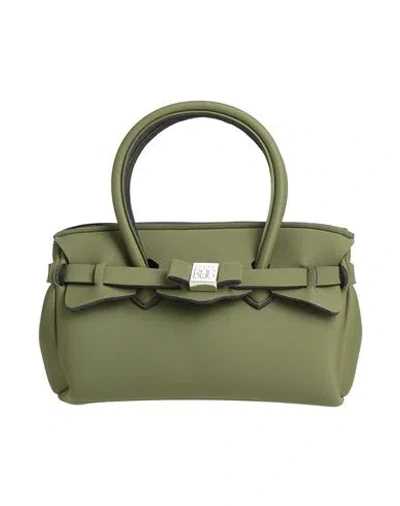 Save My Bag Woman Handbag Military Green Size - Polyamide, Elastane