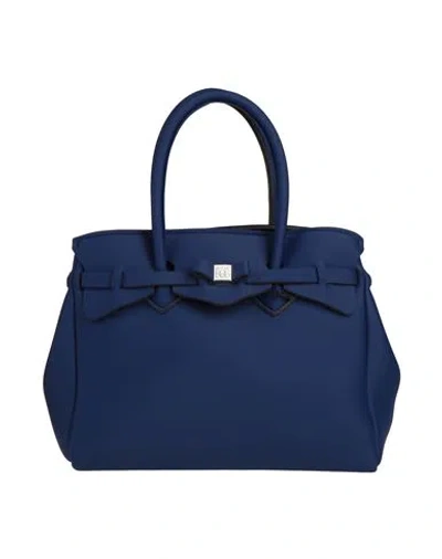 Save My Bag Woman Handbag Navy Blue Size - Peek (polyether - Ether - Ketone), Polyamide, Elastane