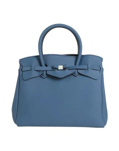 Save My Bag Woman Handbag Navy Size - Peek (polyether - Ether - Ketone), Polyamide, Elastane