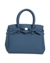 Save My Bag Woman Handbag Navy Size - Peek (polyether - Ether - Ketone), Polyamide, Elastane In Blue