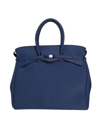 Save My Bag Woman Handbag Navy Size - Polyamide, Elastane In Blue