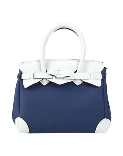 Save My Bag Woman Handbag Navy Size - Polyester, Elastane
