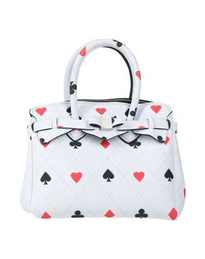 Save My Bag Woman Handbag Off White Size - Polyethylene, Polyester, Elastane