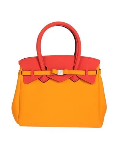 Save My Bag Woman Handbag Orange Size - Polyamide, Elastane