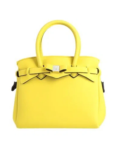 Save My Bag Woman Handbag Pastel Yellow Size - Peek (polyether - Ether - Ketone), Polyamide, Elastan