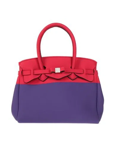Save My Bag Woman Handbag Purple Size - Polyamide, Elastane