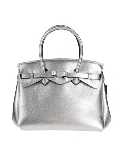 Save My Bag Woman Handbag Silver Size - Peek (polyether - Ether - Ketone), Polyester, Elastane