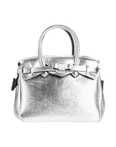 Save My Bag Woman Handbag Silver Size - Polyamide, Elastane