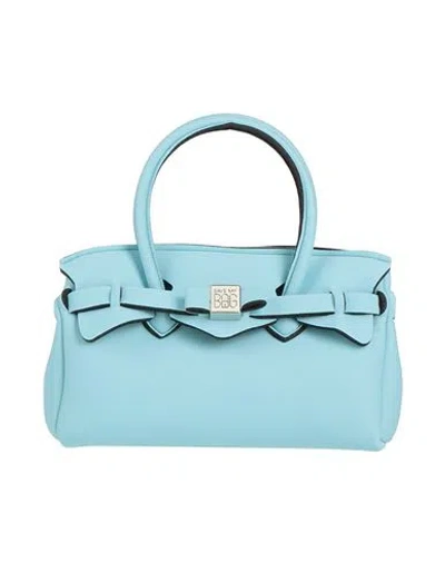 Save My Bag Woman Handbag Sky Blue Size - Polyamide, Elastane