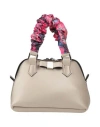Save My Bag Woman Handbag Taupe Size - Polyethylene, Polyamide, Elastane, Silk In Grey