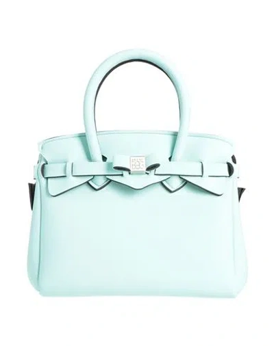 Save My Bag Woman Handbag Turquoise Size - Polyamide, Elastane In Blue