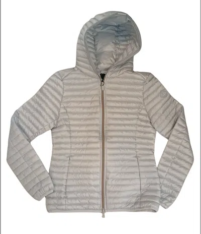 Save The Duck 100 Grams Jacket With Hood Woman  Alexa Crystal Grey In Gray