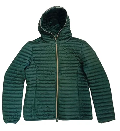 Save The Duck 100 Grams Jacket With Hood Woman  Alexa Salamander Green